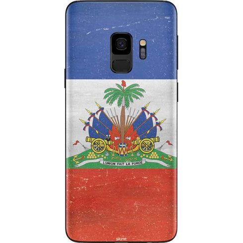 Haiti Flag Distressed Galaxy S9 Skin